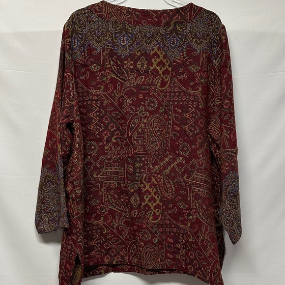 Soft Surroundings Nikol Women's Plus Size 2X Tapestry Paisley Tunic - Picture 6 of 7